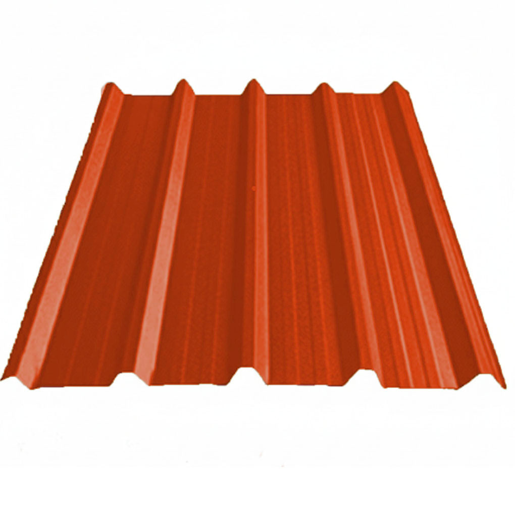 เมทัลชีทลอนตะเข็บคู่750 หนา 0.35mm สีส้ม(ORANGE) 